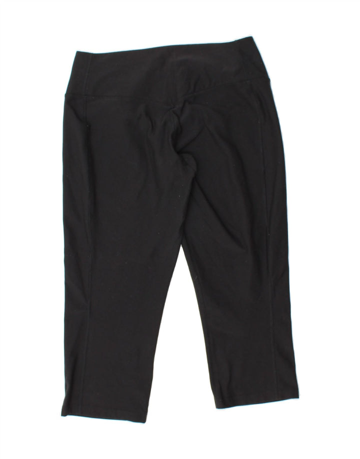 NIKE Womens Dri Fit Capri Trousers UK 14 Medium  Black Polyester Vintage Nike and Second-Hand Nike from Messina Hembry 