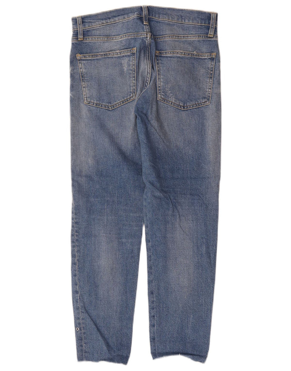 Zara Dame Slim Jeans EU 34 2XS W24 L26 Blå Plettet
