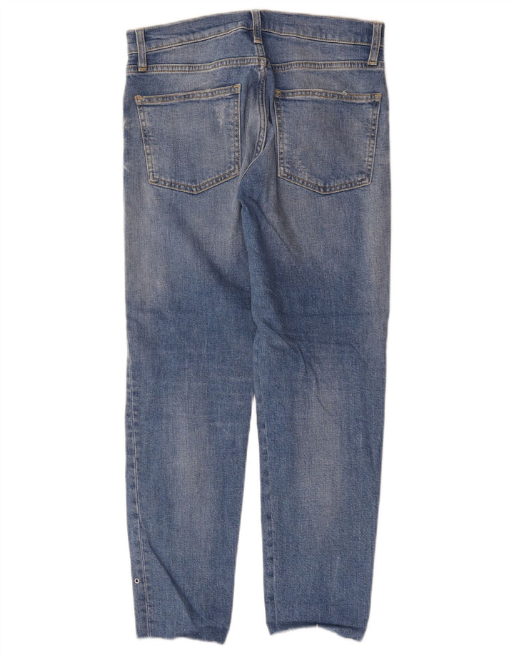 Zara Dame Slim Jeans EU 34 2XS W24 L26 Blå Plettet
