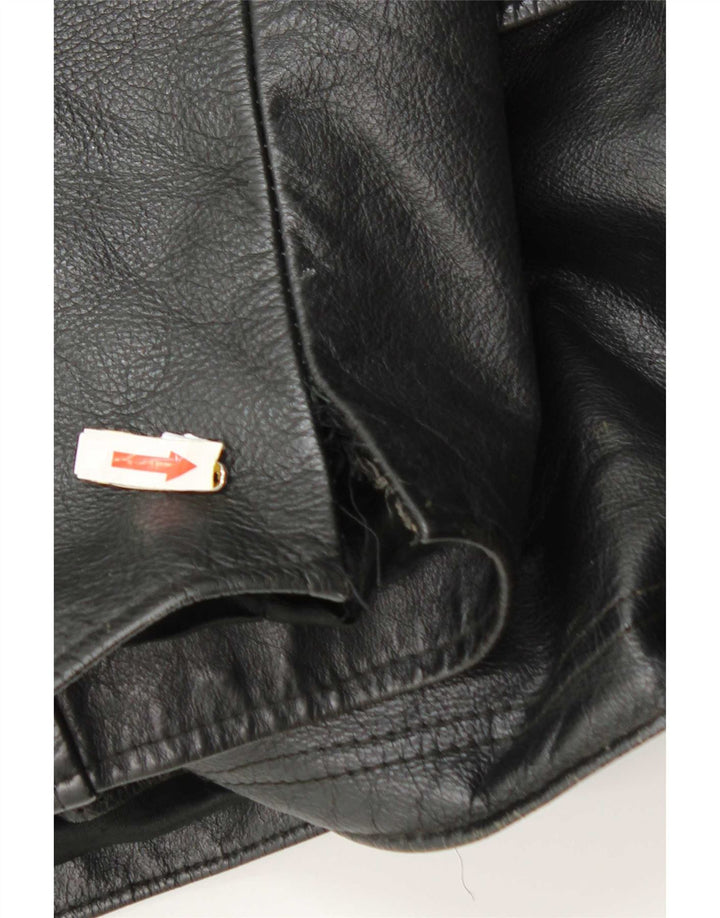 Vintage herre læderjakke UK 42 XL Sort