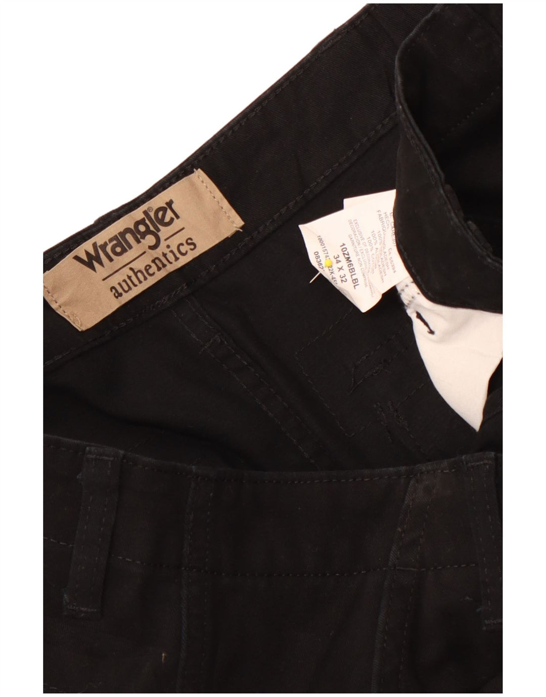 Wrangler Straight Cargo bukser til mænd W34 L32 sort bomuld