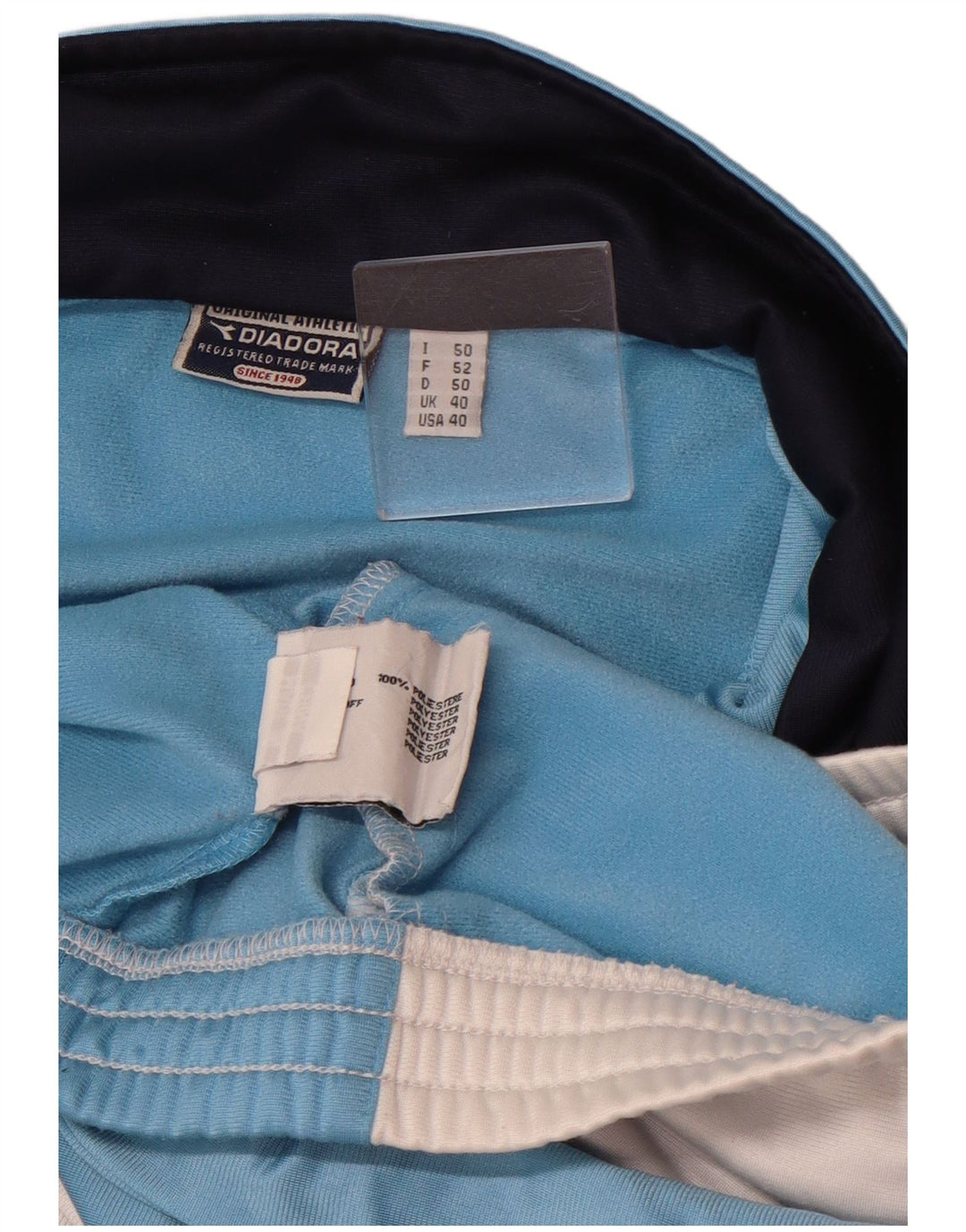 Diadora Træningsdragt til mænd Topjakke UK 40 Medium Blue Colourblock Polyester