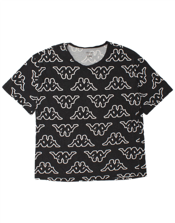 Kappa Herre Tezenis Grafisk T-Shirt Top Stor Sort