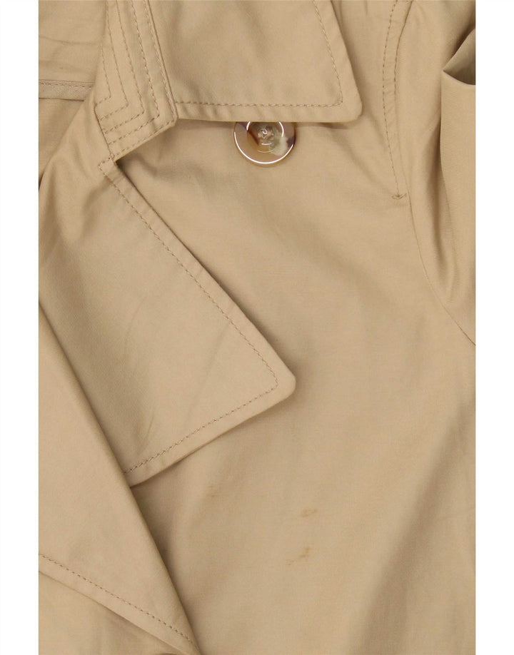 Benetton kort trenchcoat til kvinder IT 40 Lille beige bomuld