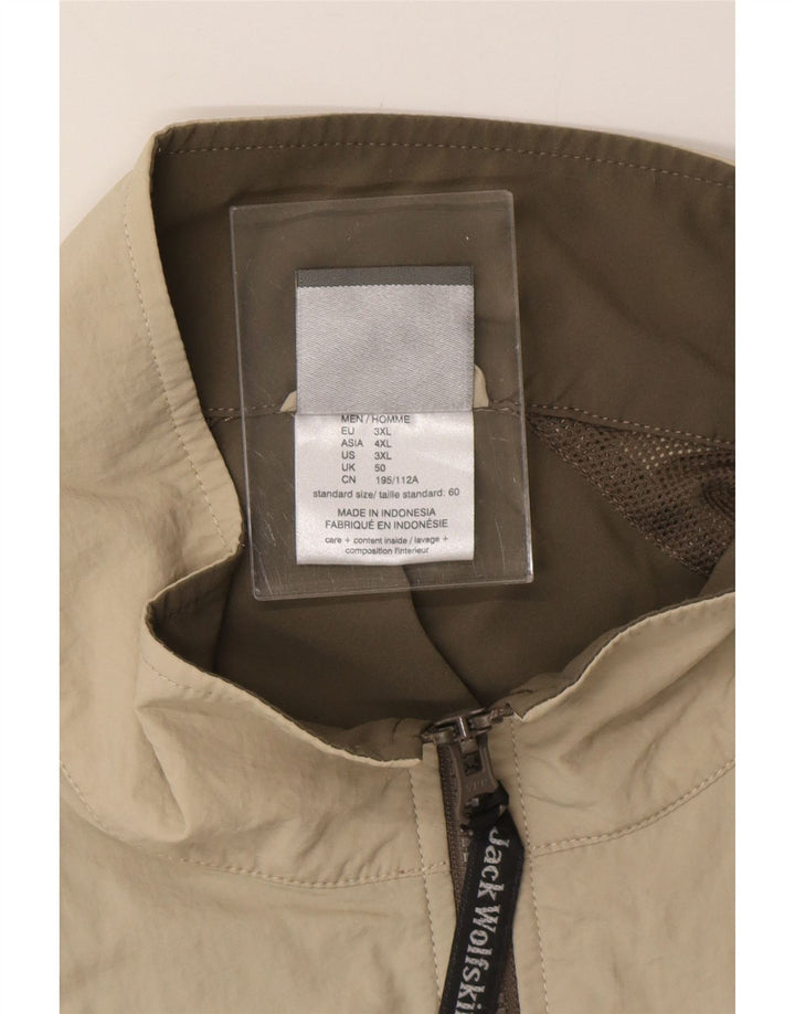 JACK WOLFSKIN Herre Utility Gilet UK 50 3XL Khaki Colourblock Polyester