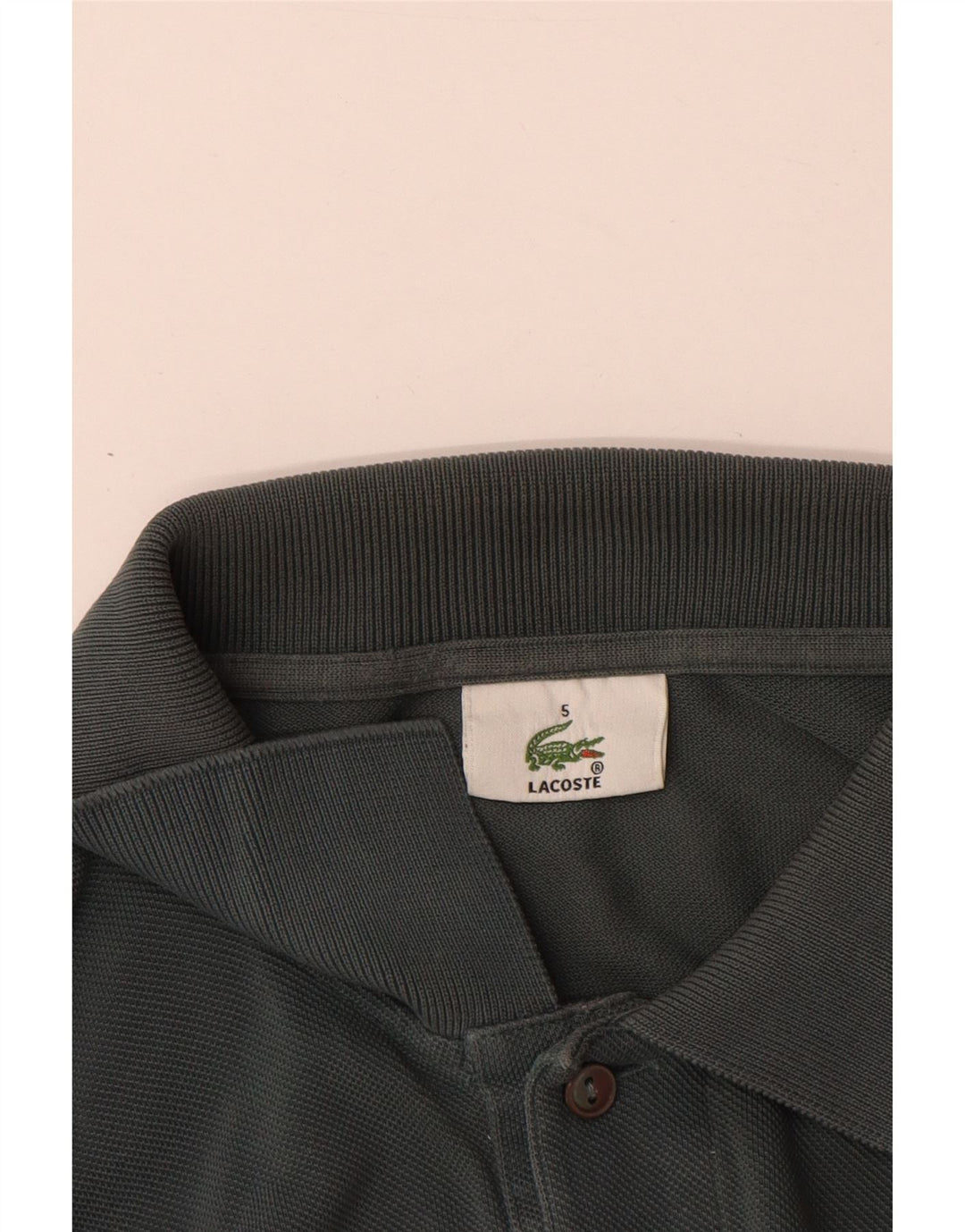 Lacoste Langærmet Polo Shirt til mænd Størrelse 5 Large Grå Bomuld