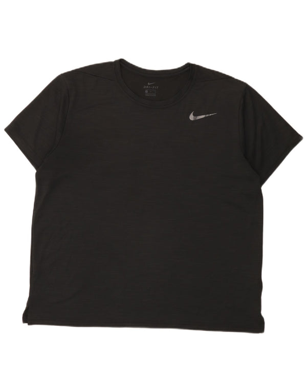 Nike Herre Dri Fit T-shirt Top XL Sort Flecked Polyester
