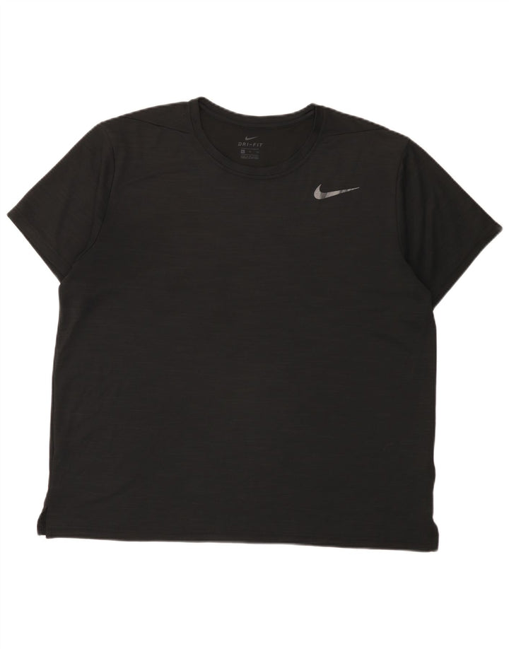Nike Herre Dri Fit T-shirt Top XL Sort Flecked Polyester