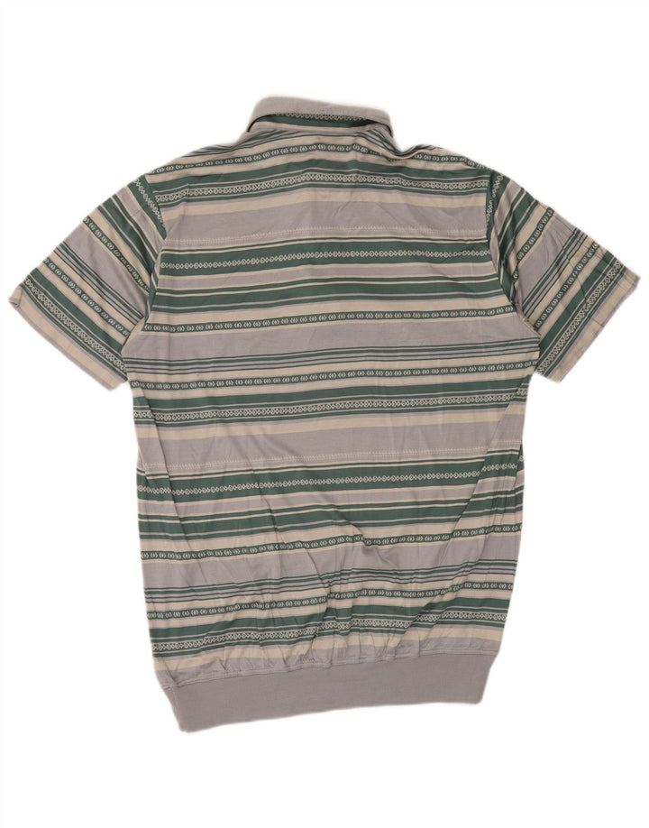 FraPor Poloskjorte til mænd Stor gråstribet bomuld