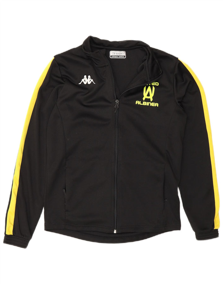 Kappa Boys Tracksuit Topjakke 13-14 år Sort Colourblock