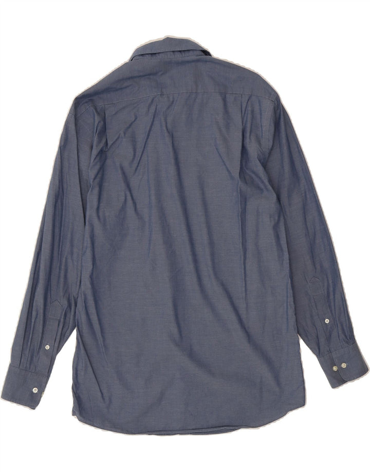 TOMMY HILFIGER Mens Regular Fit Shirt Size 14 1/2 Small Navy Blue Cotton Vintage Tommy Hilfiger and Second-Hand Tommy Hilfiger from Messina Hembry 