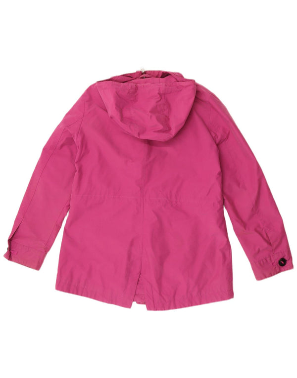 Marks & Spencer Dame Hooded Utility Jacket UK 12 Medium Pink Bomuld