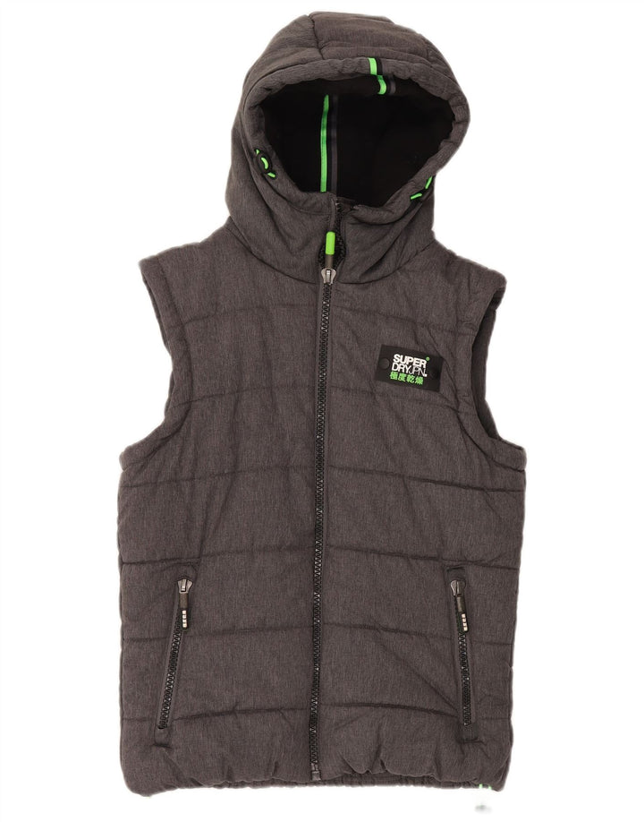 Superdry Polstret Gilet UK 38 mellemgrå polyester til mænd