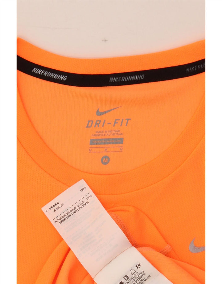 NIKE Mens Dri Fit T-Shirt Top Medium Orange Polyester Vintage Nike and Second-Hand Nike from Messina Hembry 