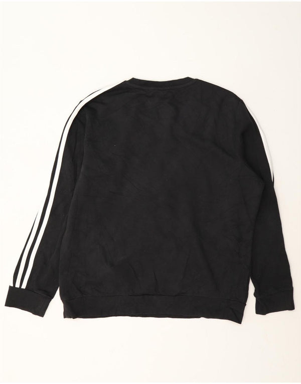 Adidas Dame Sweatshirt Jumper UK 20/22 XL Sort Bomuld