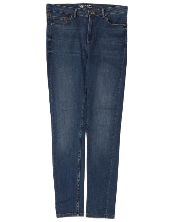 Marks & Spencer Dame Skinny Jeans UK 12 Medium W32 L30 Blå Bomuld