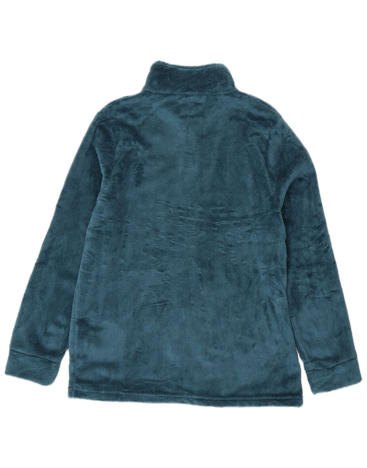 Kappa Dame Grafisk Button Neck Fleece Jumper UK 16 Large Navy Blue