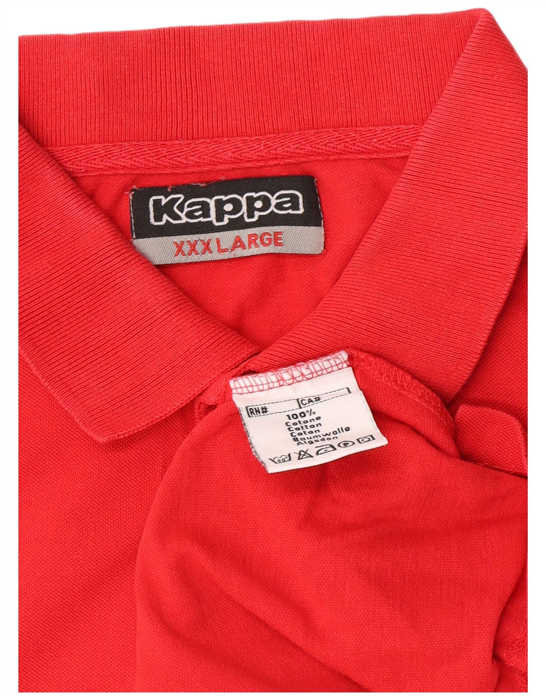 Kappa herre poloshirt 3XL rød bomuld