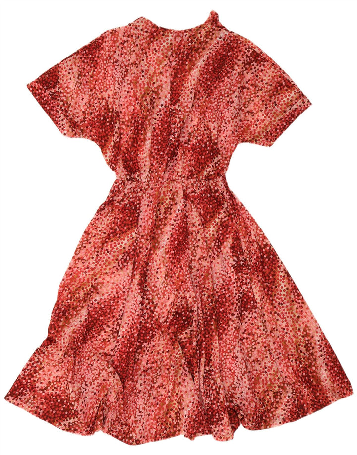 Vintage Dame A-Line Kjole IT 50 XL Burgundy Plettet