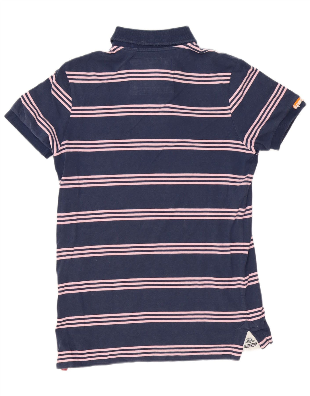 Superdry grafisk poloshirt til mænd Medium marineblå stribet bomuld