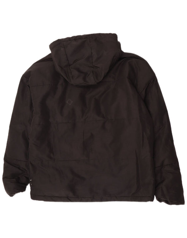 Ellesse Dame Hooded Windbreaker Jacket UK 10 Small Black Sports