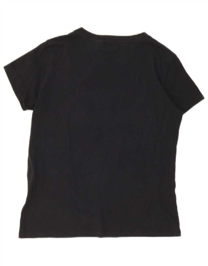 Levi's Dame Grafisk T-Shirt Top UK 10 Lille Sort