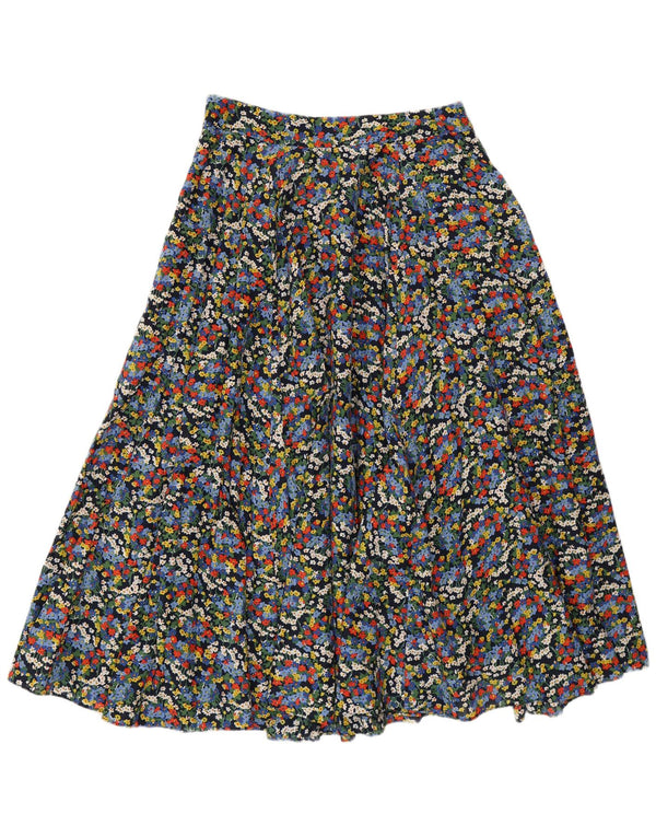 Boden Womens Flared Skirt UK 10 Small W29 Multicolored Floral Bomuld