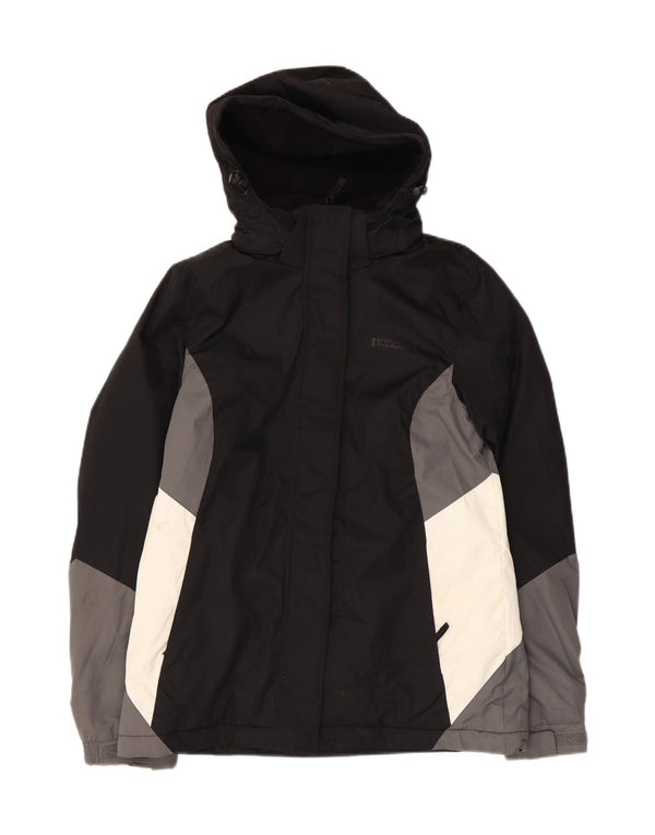 Mountain Warehouse Dame Windbreaker Jacket UK 10 Small Black Colourblock