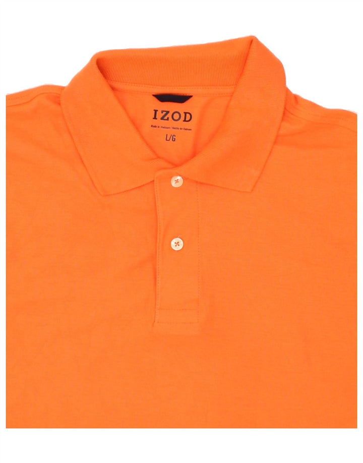 IZOD Mens Polo Shirt Large Orange Cotton Vintage Izod and Second-Hand Izod from Messina Hembry 