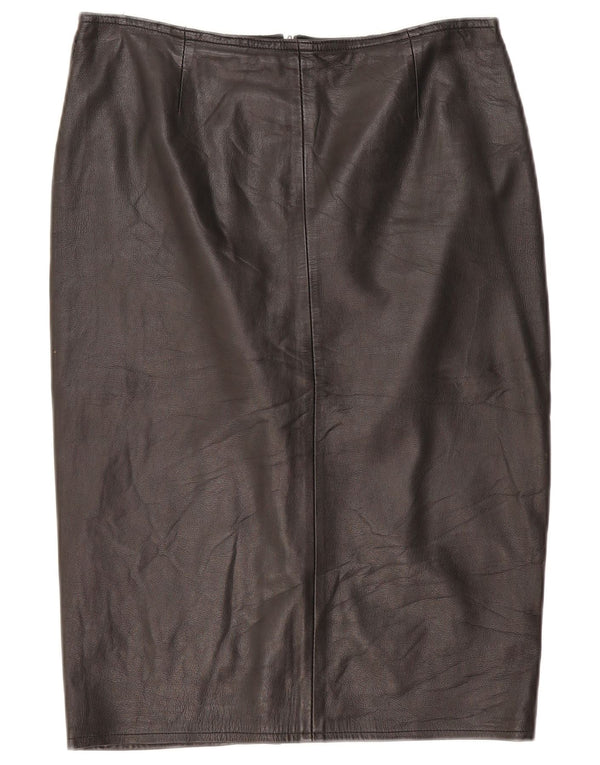 Vintage lædernederdel til kvinder W32 Large Black