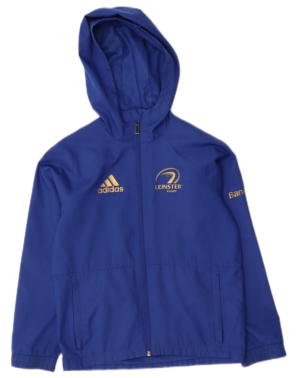 Adidas Boys Leinster Rugby Regnjakke med hætte 7-8 år Blå polyester