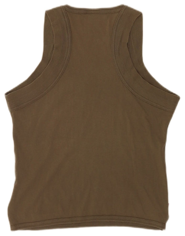 Levi's Damevest Top UK 12 Medium Khaki Bomuld
