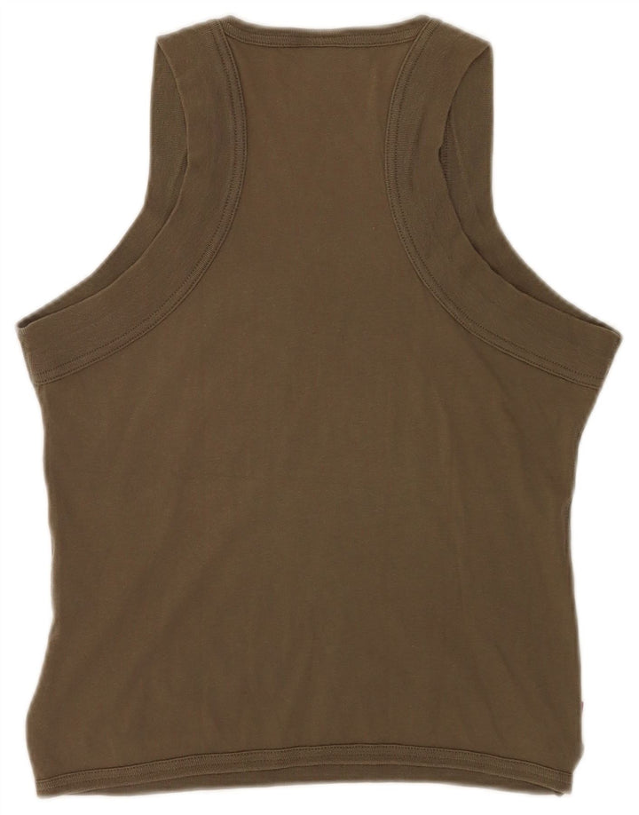 Levi's Damevest Top UK 12 Medium Khaki Bomuld