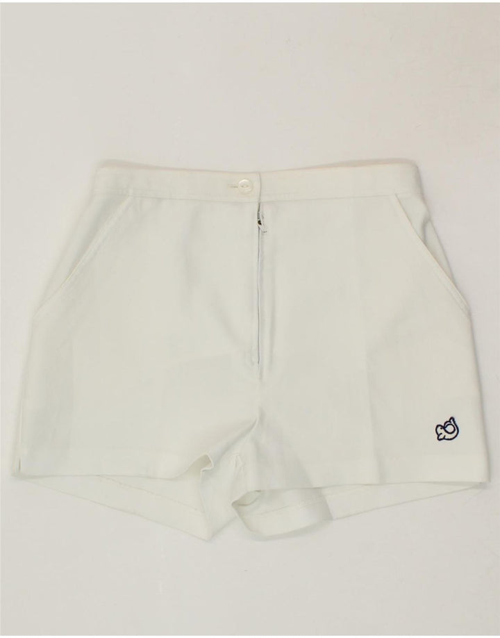 ST MICHAEL Womens Chino Shorts UK 14 Medium W30  White Polyester Vintage St Michael and Second-Hand St Michael from Messina Hembry 