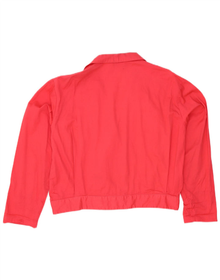 Vintage dame 3-knaps blazerjakke UK 16 Large Pink Bomuld