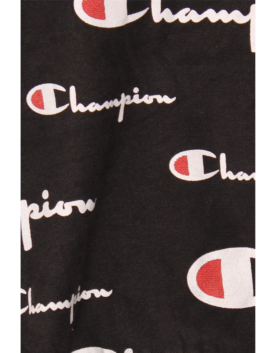 CHAMPION Herre Reverse Weave Grafisk Hoodie Jumper Lille sort bomuld