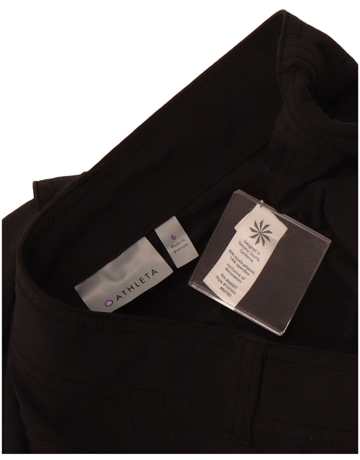 Athleta Womens Cargo Bermuda Shorts US 6 Medium W30 Black Polyester