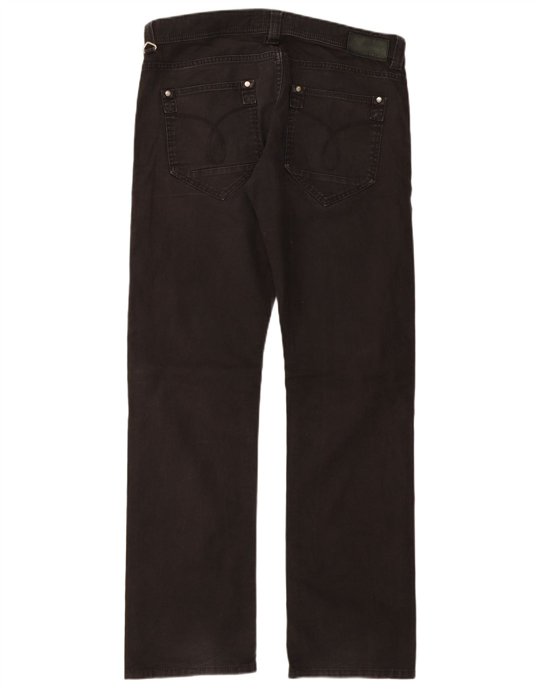 CALVIN KLEIN Straight jeans til mænd W34 L33 Sort bomuld