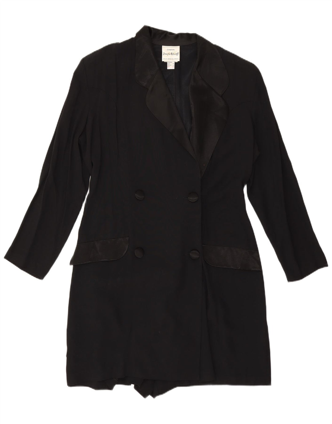 Joseph Ribkoff Dame Playsuit Blazer Jacket UK 18 XL Sort Rayon