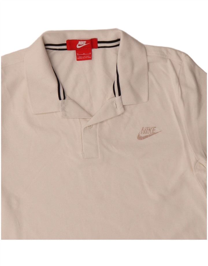 NIKE Poloshirt til mænd Medium hvid bomuld