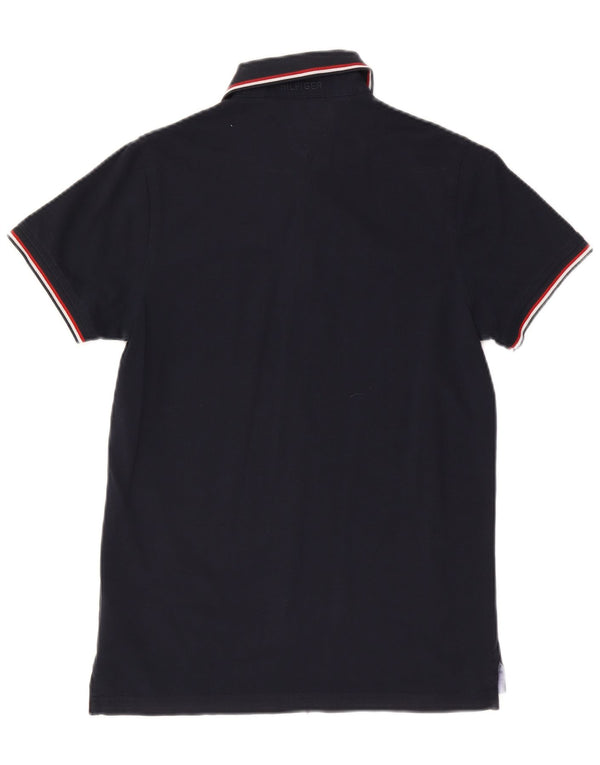 Tommy Hilfiger Herre Slim Fit Polo Shirt Medium Navyblå stribet bomuld