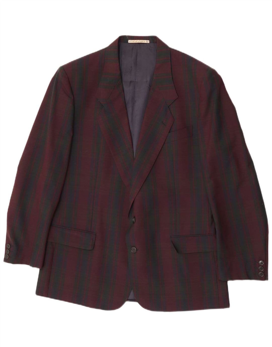 Emanuel Ungaro Herre 2-knaps blazerjakke UK 38 Medium Bourgogne tern