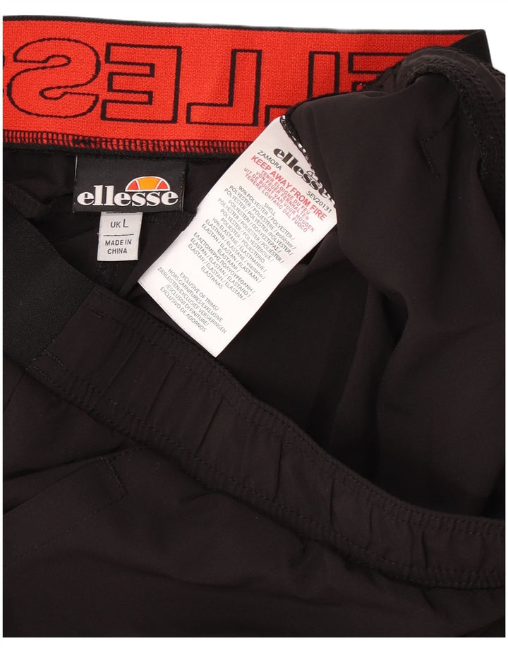 Ellesse Herre grafiske sportsshorts store sorte polyester