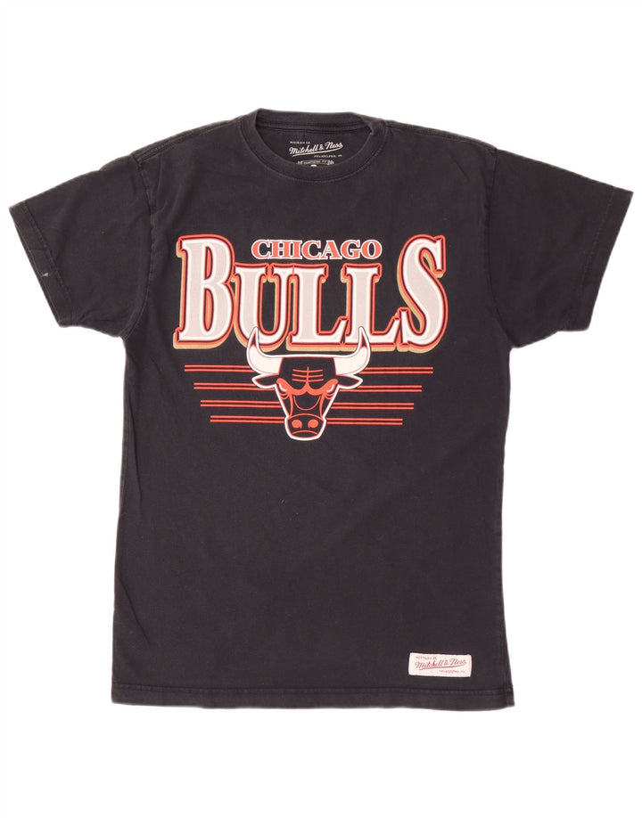 Mitchell & Ness Herre Chicago Bulls Grafisk T-shirt Top Lille marineblå