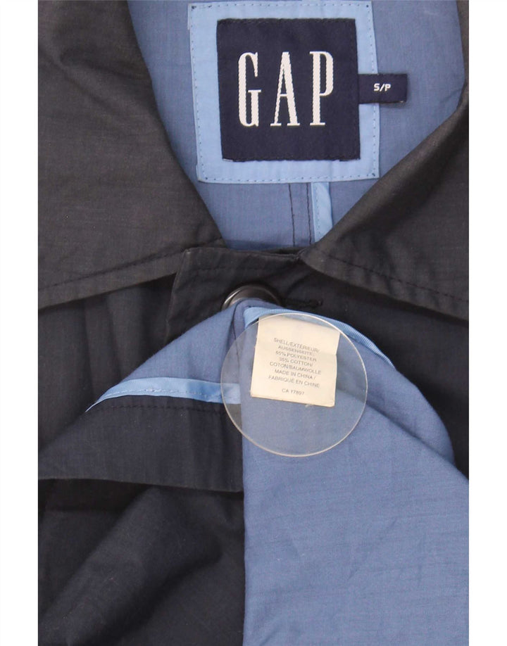 Gap Herre Overfrakke UK 36 Small Navy Blue Polyester