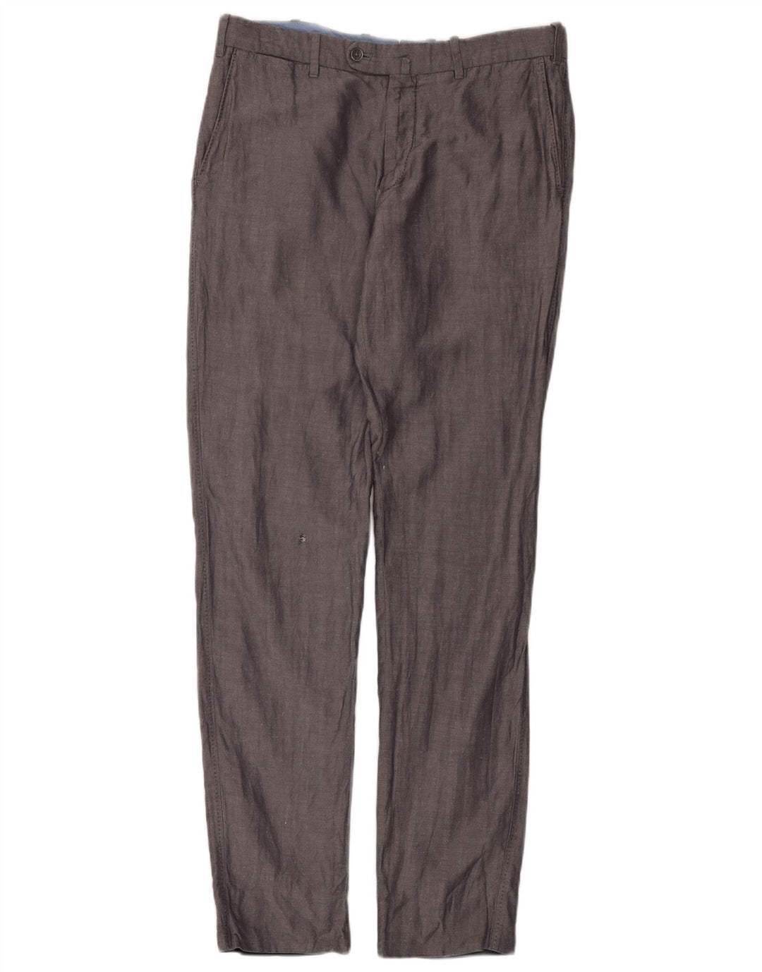 Massimo Dutti Herre Slim Suit Bukser EU 42 Large W32 L32 Grå Sildeben