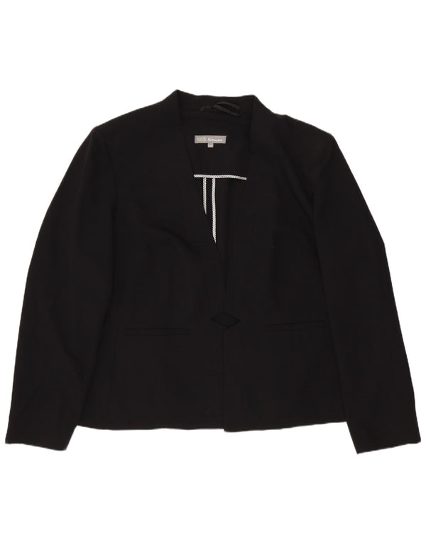 Marks & Spencer Womens Open Blazer Jacket UK 20 2XL Sort Polyester