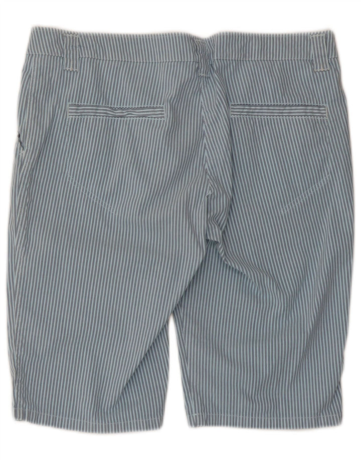 Belfe & Herre Chino Shorts UK 12 Medium W34 Blå Stribet Bomuld