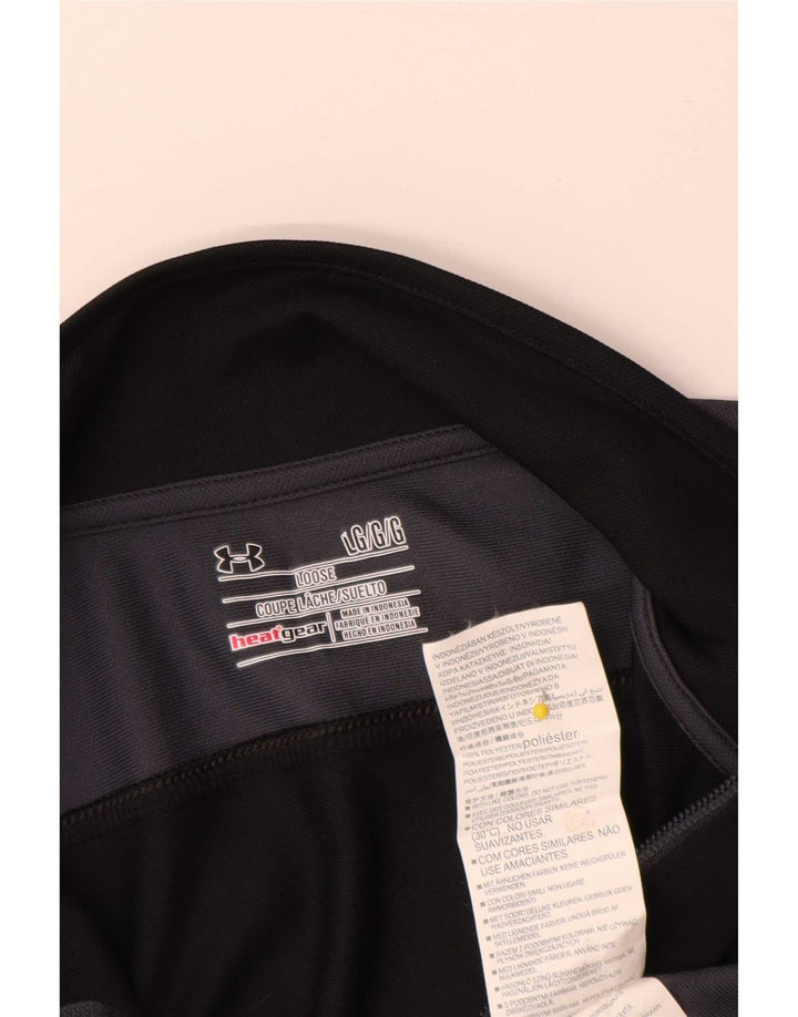 Under Armour Herre Heat Gear Træningsdragt Topjakke Stor Sort Colourblock