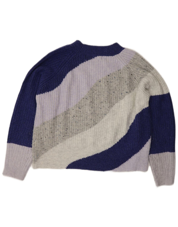 Marks & Spencer Dame Crop Crew Neck Jumper Sweater UK 10 Small Multicolou